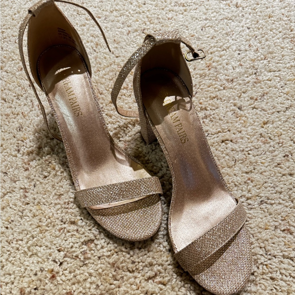 Gold heels size 7.5